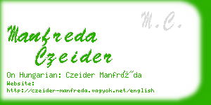 manfreda czeider business card